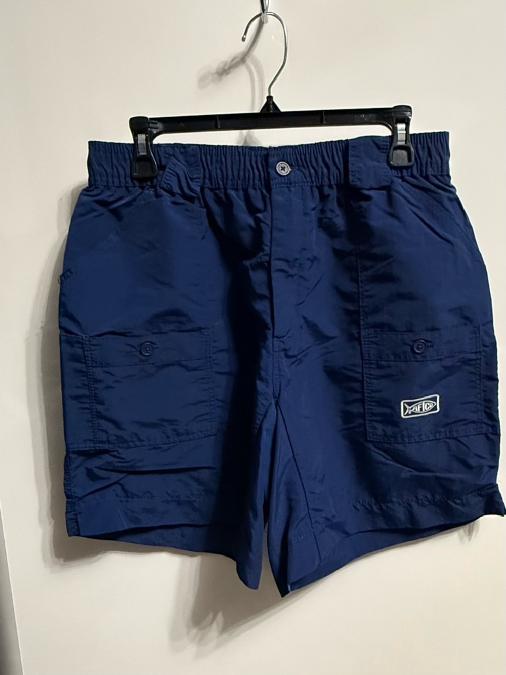 AFTCO Navy Men's Elastic Waist Fishin Shorts